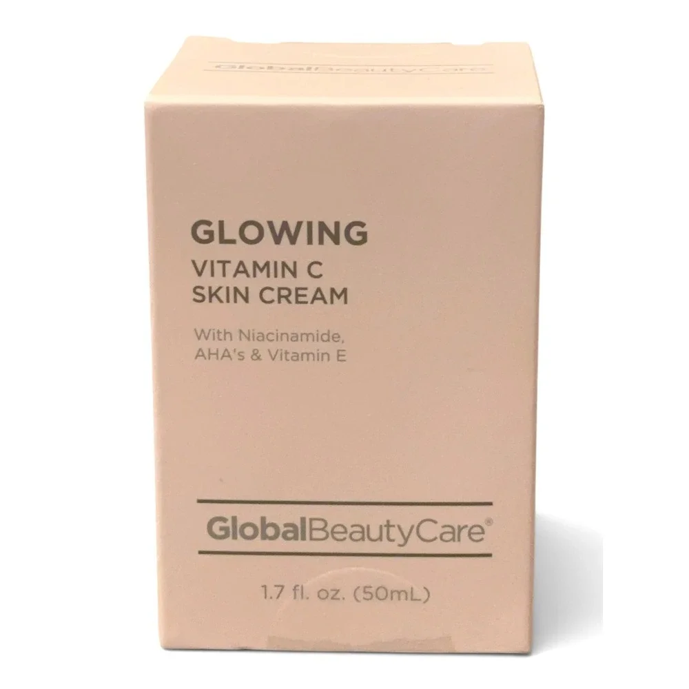 Global Beauty Care Glowing Vitamin C Skin Cream Niacinamide AHA Vitamin E 1.7oz